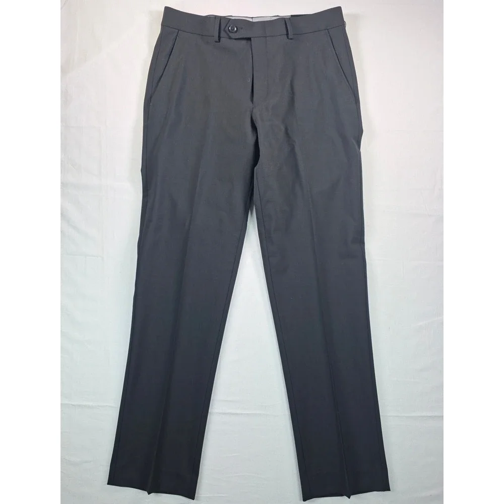 Bar III Dress Pant Men 31x30 Black Slim Fit Wool Blend Quiet Luxury Tailored NWT